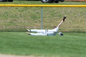 Shrewsbury Colonial's #16 Adam Twitchell making an amazing diving catch in the outfield.