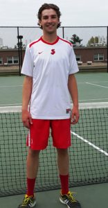 Brendan Gallagher, senior co-captain for St. John's varsity tennis 