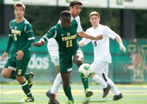 Bernard Yeboah, #11, plays for University of Vermont. Photo/submitted