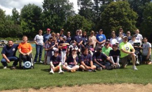 Participants in the fourth annual Make Your Mark Softball Tournament pose for a photo.  photo submitted