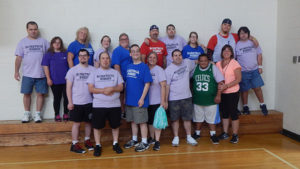 Basketball Buddies of Central Mass. with Coach Christine Lewis (bottom right) Photo/Melanie Petrucci