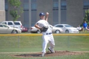Pitcher Spencer Resnik deals from the mound at Shrewsbury High. (Photo/submitted)