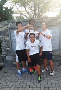(back, l to r) Bryan Zheng, Anuraag Gopaluni, Jimmy Jedras (front) Nathan Lookwhy. (Photo/submitted)