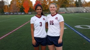 Westborough girls’ varsity soccer captains Rakasa Pattanaik and Carly Flahive Photo/submitted 