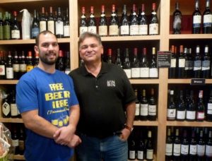 Rick Lombardi, owner of The Vin Bin, (r) and his son, Mike, the company’s executive chef Photo/ Nancy Brumback 
