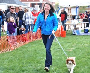 Mia Natale leads her Cavalier King Charles spaniel, Phoebe, to claim the Most Obedient title.