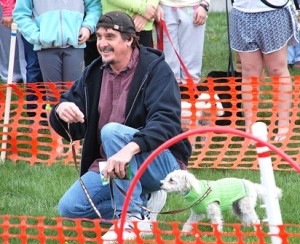 After Craig Johnson and his dog, Shelby, don's win Best Trick, they compete for Most Disobedient.