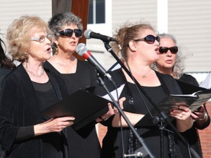 Performing a musical selection are members of the Assabet Valley Chambersingers, a small ensemble selected from the Assabet Valley Mastersingers.