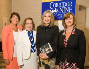 Mary Simone, Marlborough Courtyard by Marriott; Bette O’Reilly, Commerce Bank and chair, Corridor Nine Area Chamber of Commerce Board of Directors; Hank Phillipi Ryan; and Karen Chapman, president, Corridor Nine Chamber Photo/Ron Bouley Photography 