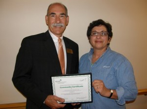 Ben Colonero, The Willows executive director, and Judy Wilchynski, service unit manager, Westborough Girl Scouts. (Photo/submitted)