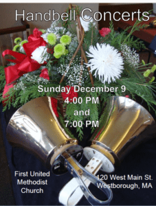 Annual Christmas Handbell Concerts to be held Dec. 9