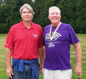 Jim Tepper (right) and son Steve on their own walk for Alzheimer’s Photo/courtesy of Jim Tepper 