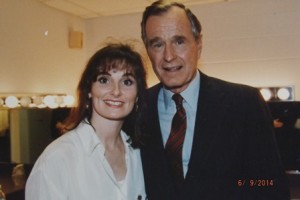Kathleen Lawrence with George H.W. Bush (Photos/submitted)