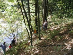 Hikers along Sandra Pond (Photo/submitted)
