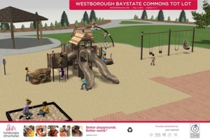 Illustration of proposed playground at Bay State Commons.