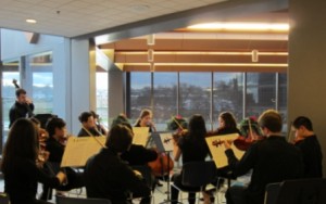 Westborough High School musicians entertain at hospital