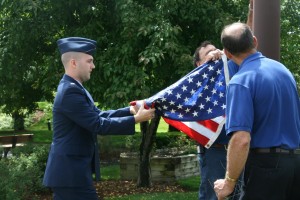 USAF presents flag at the Willows