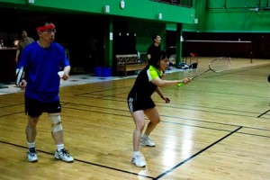Teammates Wan-Yik Lee (left) and Ai Lean Lim, were ready for some tough competition during the mixed doubles round of the competition.