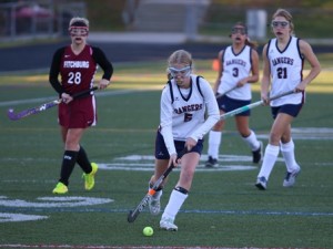 Westborough junior Allyson Rota carries the ball up field.