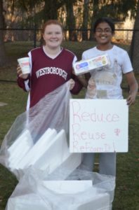 Westborough Girls Scouts urge residents to &#8220;Reduce, Reuse, ReFoamIt!&#8221;