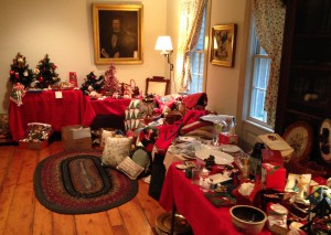 Various goods for sale at the Westborough Historical Society’s holiday boutique sale held at the Sibley House.  Photo/Gregory Arnold 