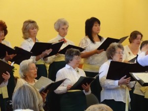 Members of the Hundredth Town Chorus entertain at a local concert. (Photo/submitted)