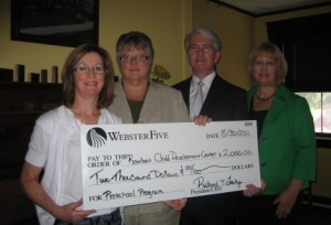 Webster Five Cents donates $2,000 to Rainbow Child Development