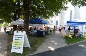 The Westborough Farmers’ Market is held every Thursday in the summer months (June 11-September 24) from 12-6 on the front lawn of the Congregational Church in downtown Westborough, 57 W. Main St.  