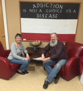 Peer Coordinator Victor Holbrook and Ruth Labonte, a lead volunteer at the Recovery Connection in Marlborough, are conducting workshops on improving relationship dynamics. (Photo/submitted)