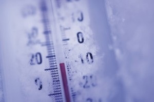 Thermometer in snow